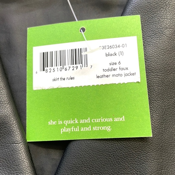 NWT Kate Spade Faux Leather Moto Jacket, Size 6 - Picture 4 of 7